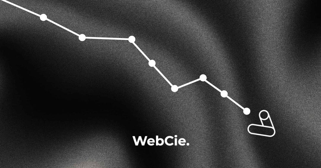 Un visuel de WebCie, Expert Google Ads, qui représente la baisse de performance de Google Ads